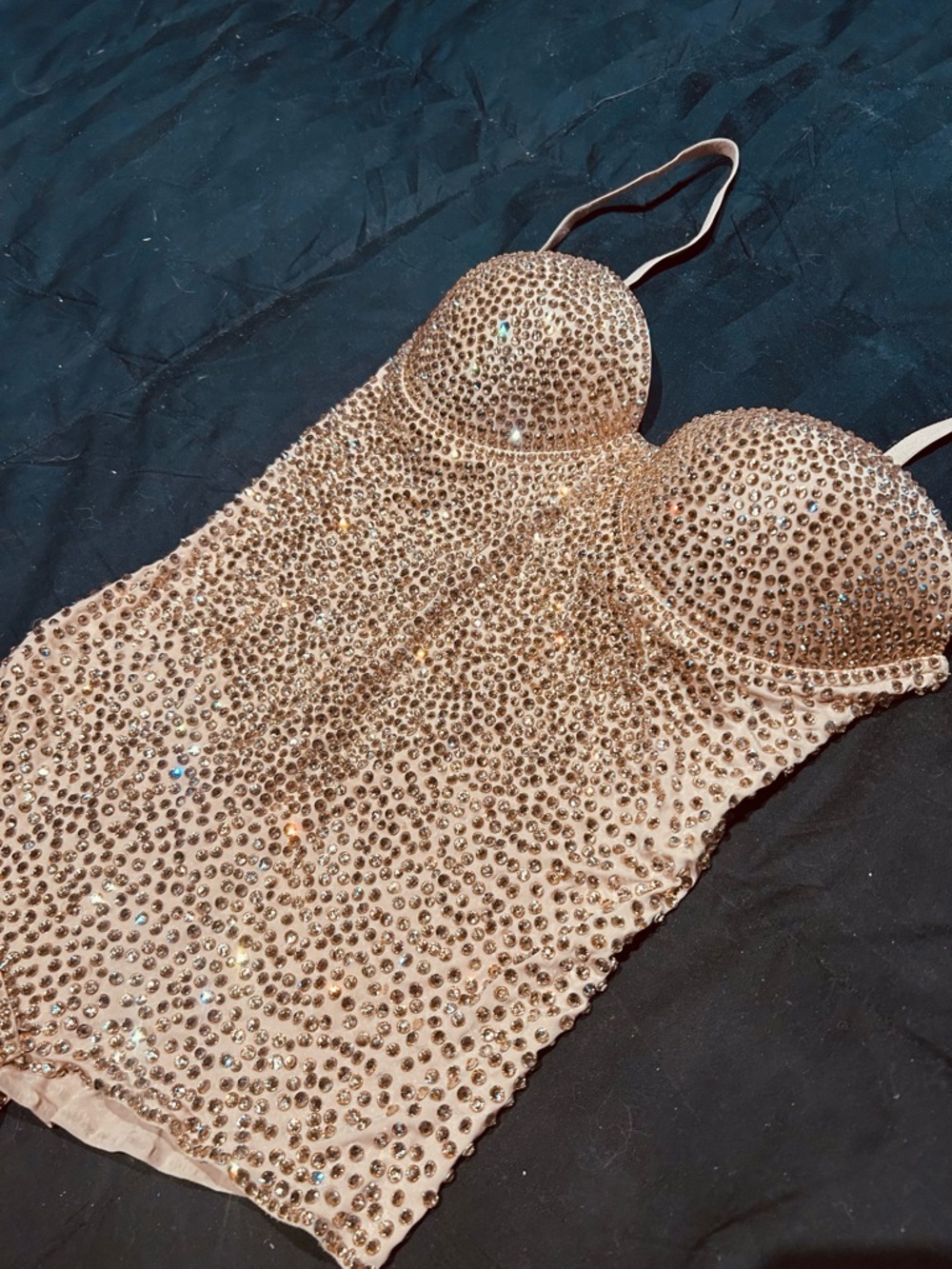 Stunning all swarovski crystal body suit medium